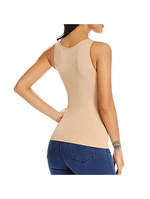 JOYSHAPER Women's Cami Shaper Tummy Control Padded Bra Camisole Cami Seamless Compression Tank Top Shapewear Body Shaper