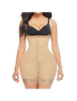 Shapewear for Women Tummy Control Fajas Post Surgery Compression Body Shaper with Open Crotch