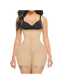 Shapewear for Women Tummy Control Fajas Post Surgery Compression Body Shaper with Open Crotch