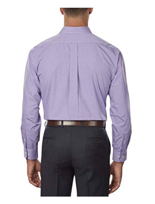 Van Heusen Men's Regular Fit Gingham Button Down Collar Dress Shirt