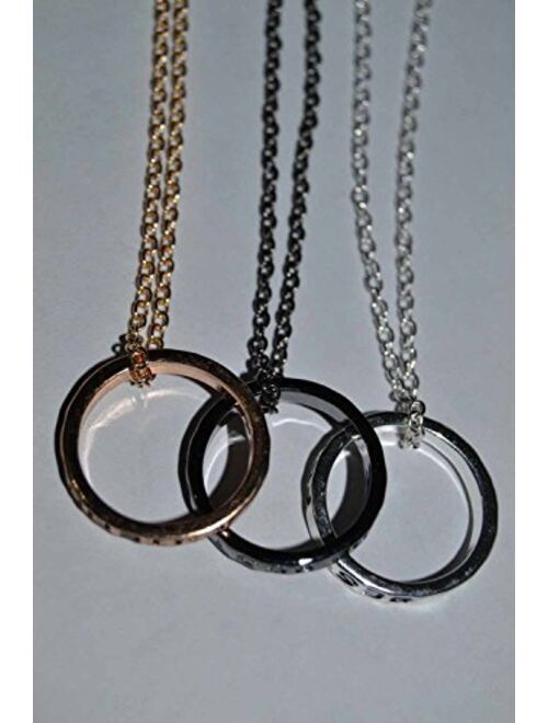 Sobly Jewelry Set of 3 Best Friends Forever Necklace, Engraved Ring Pendant Charm Necklace