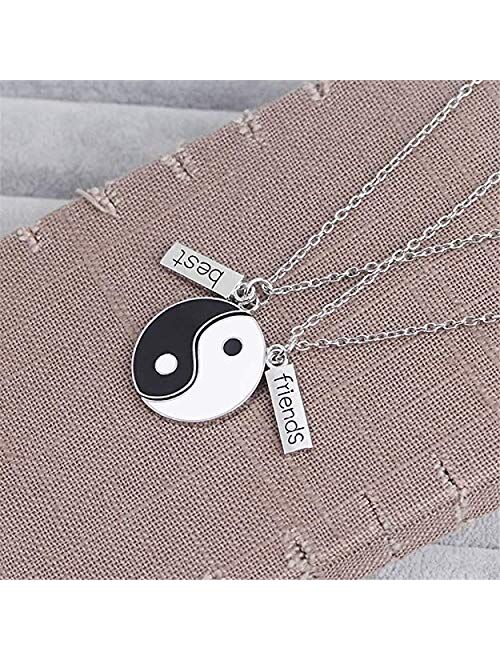 Long tiantian 2Psc Mini Avocado Heart Pendant Necklace BFF Friendship Necklace for Girls 2 Love Heart Jewelry