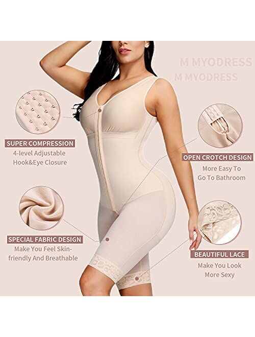 M MYODRESS Fajas Colombianas Full Body Shaper for Women Compression Garment