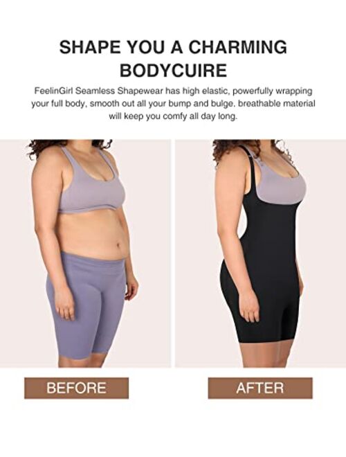 FeelinGirl Shapewear Bodysuit for Women Seamless Full Body Shaper Butt Lifter Tummy Control Thigh Slimmer