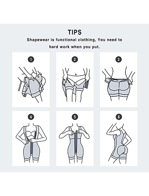 SPARSHINE Shapewear for Women Tummy Control Fajas Colombianas Full Body Shaper Waist Trainer Bodysuit