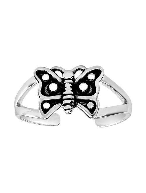 Primrose Sterling Silver Butterfly Toe Ring