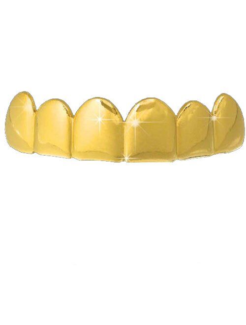 L & L Nation Top Gold Tone Hip Hop Removeable Mouth Grillz Player Style