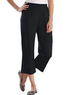 Women's Plus Size 7-Day Knit Capri Pants