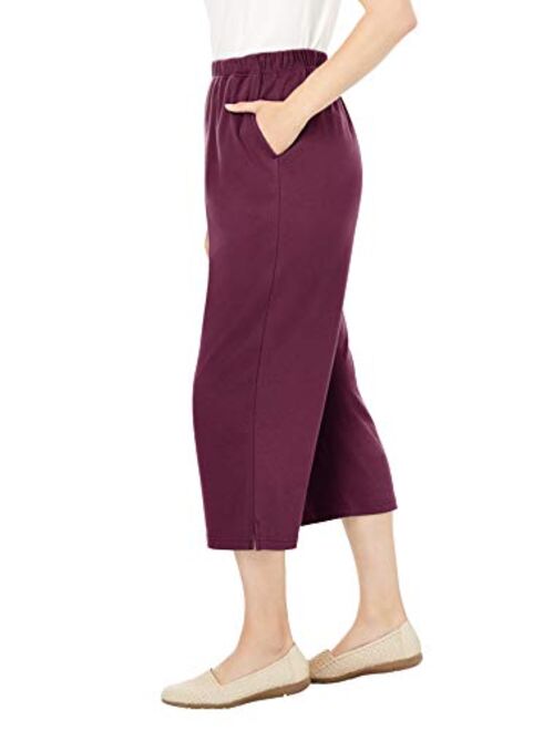 Woman Within Women's Plus Size 7-Day Knit Capri Pants