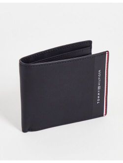 commuter leather wallet in black