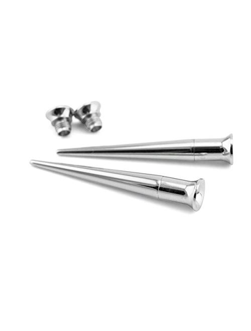 Urban Body Jewelry 6 Gauge (6G - 4mm) Stainless Steel Taper & Tunnel Ear Stretching Kit (4 Pieces)