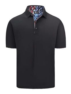 SCODI Men's Golf Polo Shirt Short Sleeve Tactical Polo Shirts Casual Tennis T-Shirt
