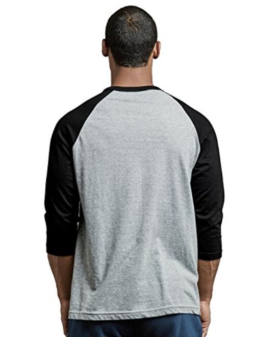 TOP PRO Men's 3/4 Sleeve Casual Raglan Jersey Baseball Tee Shirt