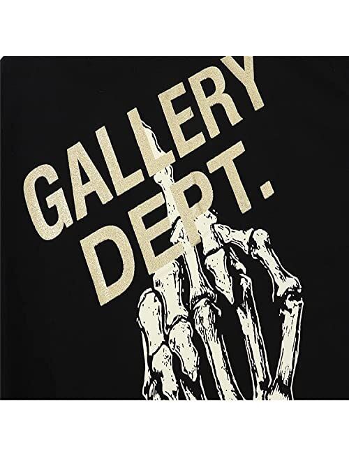 GALLERY T-SHIRT Gallery Dept. Logo Print Cotton Jersey T-Shirt Graphic Crewneck Fashion Short Sleeve Shirt for Men Women