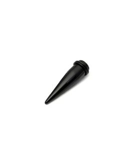 One Acrylic Taper: (17mm) Black (Sold Individually. Order Two for a Pair)