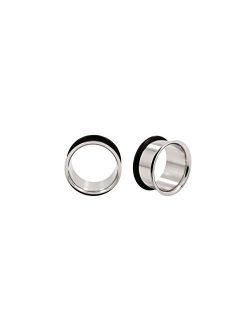 1 Pair of 9mm Stainless Steel Tunnels (STL004)