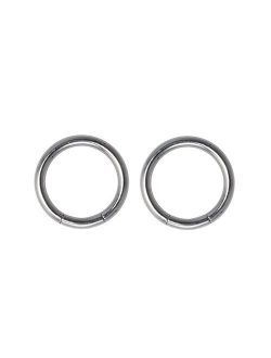 14G Stainless Steel Segment Hoop Rings 7/16" - 1 Pair (2pc)