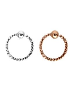 Rhona Sutton Bodifine Stainless Steel Set of 2 Colors Cartilage Rings