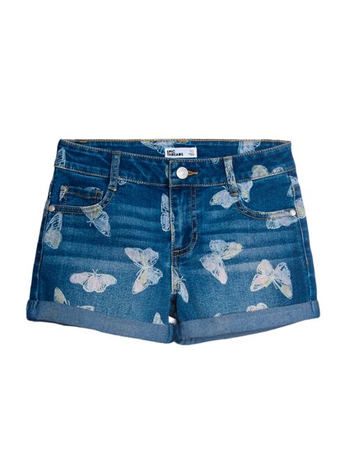 Epic Threads Big Girls Denim Butterfly All Over Print Shorts