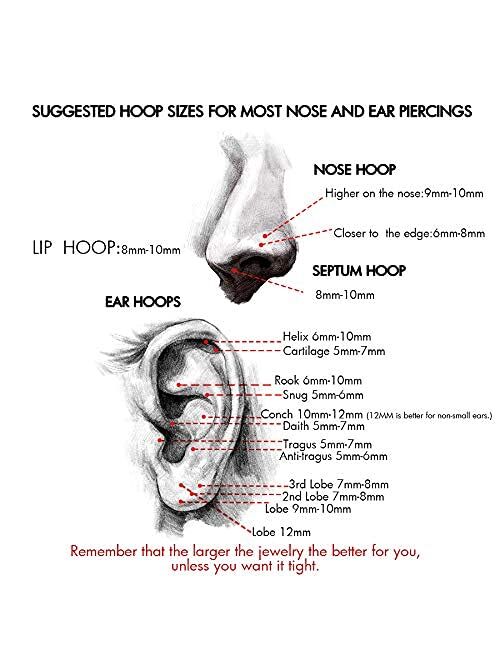 OUFER Gold Hinged Segment Earring Hoop 16G Stainless Steel with Cartilage Earrings Clear CZ Paved Tragus Helix Earrings Cartilage Earring Septum Nose Ring Hoop