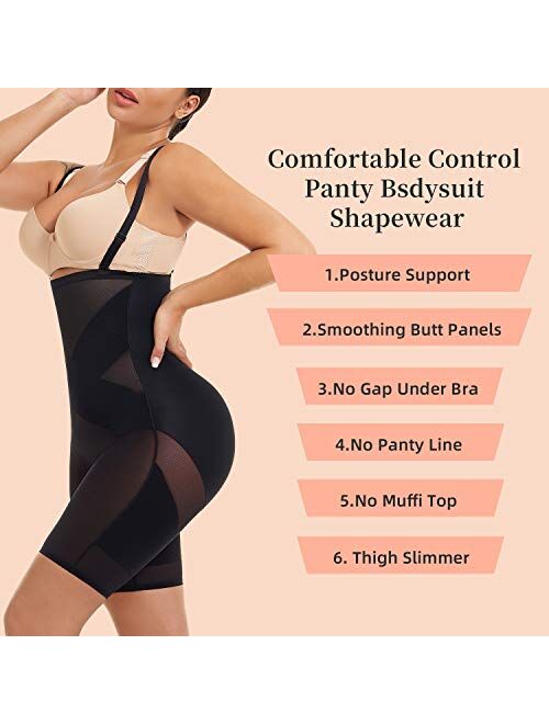 Cohtb Shapewear for Women Tummy Control Panties High Waist Body Shaper Thigh Slimmer Shorts