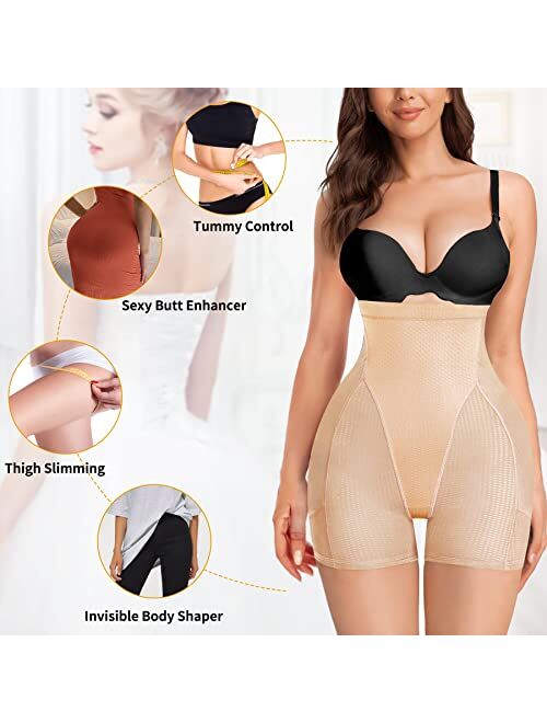 Irisnaya Women Seamless Butt Lifter Padded Shapewear Tummy Control Panties Waist Trainer Body Shaper Hip Enhancer Underwear