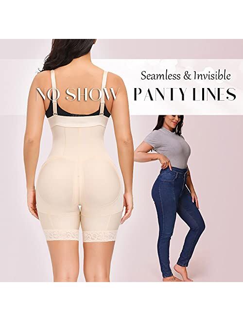 M MYODRESS Fajas Colombianas Shapewear for Women Tummy Control Compression Garment Waist Trainer Bodysuit