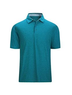 DUOFIER Men's Golf Polo Shirt Quick-Dry T-Shirts Moisture Wicking Top