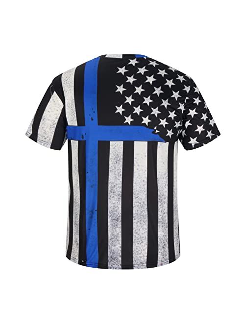 Pafei Tyugd Camo T-Shirt for Men Military Shirt Camouflage T-Shirt Big and Tall Shirts Camo Shirt, Men's Summer Short Sleeve Tops