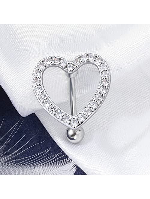 Piercing Ombelico OUFER In Acciaio Surgicale - CZ Argento, 14G, 10 Mm, Per Donna - Foto 10