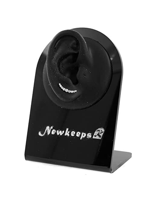 NewkeepsR 20g/18g/16g G23 Titanium Press Fit Threadless Push Pop in Labret Lip Monroe Tragus Earring Stud