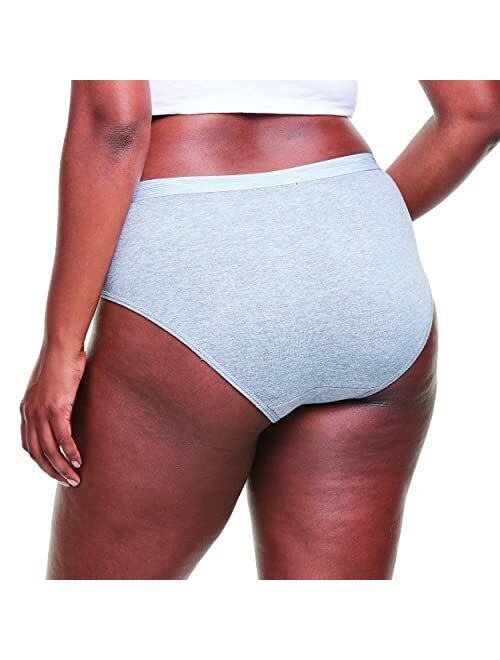 Hanes Women's Sporty Cotton Hipster Underwear, Available in Multiple Pack Size(Colors May Vary)