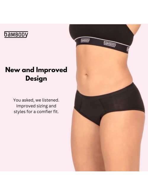 Bambody Absorbent Brief: Super Comfy Period Panties | Protective Underwear for Women, Girls and Teens