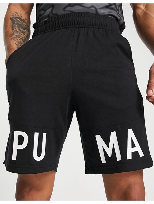 Puma Training logo shorts in black