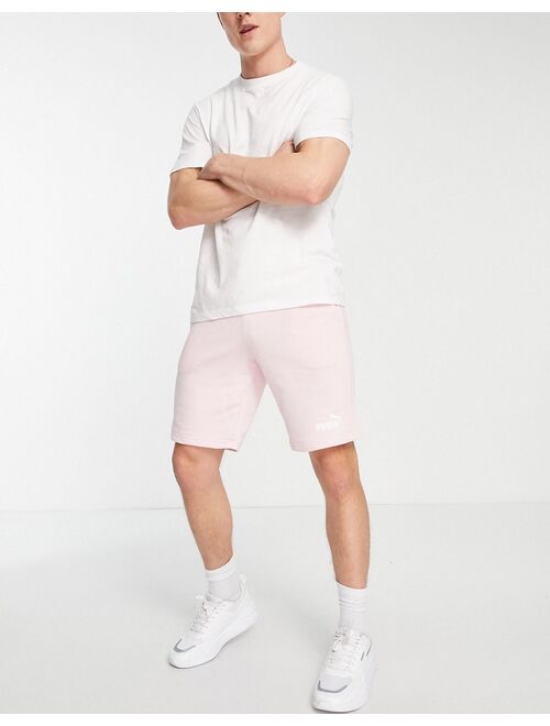 Puma Essentials jersey shorts in chalk pink