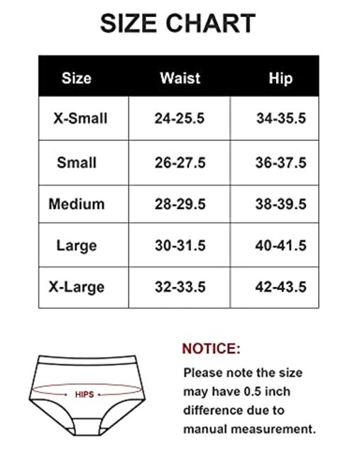 VOENXE Womens Seamless Hipster Panties Stretch Breathable No Show Bikini Underwear 5 Pack