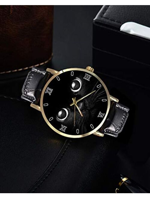 Cow Women Watches Men Watches Casual Simple Waterproof Analog Quartz Watches Classic Business Leather Wrist Watch