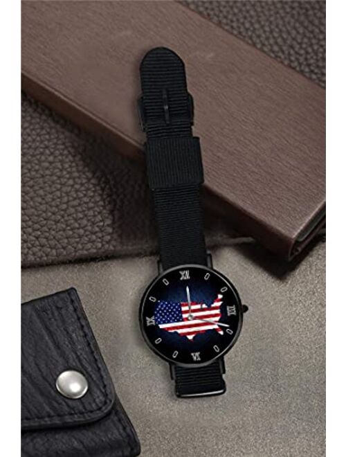 Cow Custom Watches for Men Personalized Watches for Women Thin Waterproof Fashion Dress Wrist Watch for Gifts Customized Picture Wathes with Nylon Mesh Band Watch
