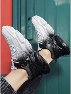 Men Ombre Lace-up Front Chunky Sneakers
