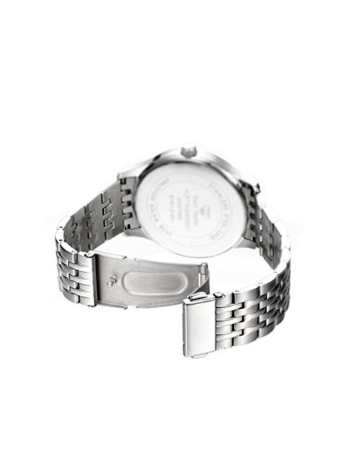 Fdc Watch FDC Christmas Watches Women's Fashion Japanese Quartz Date Stainless Steel Bracelet Watch American Flag- Watch