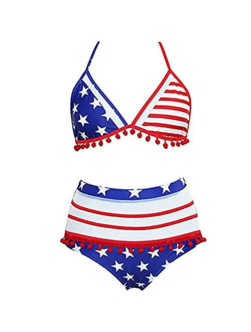 Yober American Flag Bikini,Womens American Flag Swimsuit Bikini 4th of July Bathing Suit USA Flag Swimsuits for Women