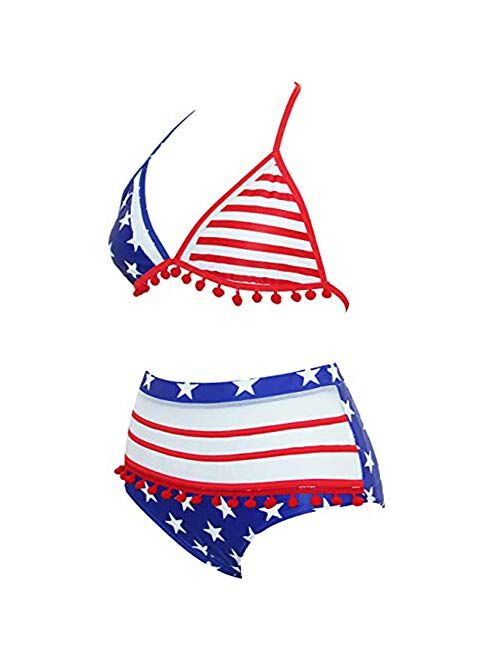 Yober American Flag Bikini,Womens American Flag Swimsuit Bikini 4th of July Bathing Suit USA Flag Swimsuits for Women