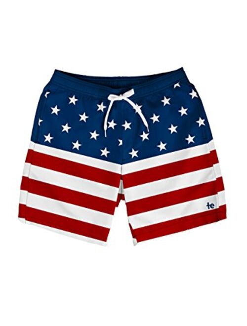 Tipsy Elves Patriotic Mens Swim Trunks 7 Inch Inseam with 4 Way Stretch and Classic Styles