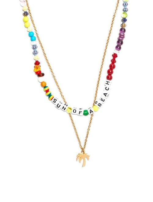 Palm Angels Multicolor Beaded 'Sun Of A Beach' Necklace