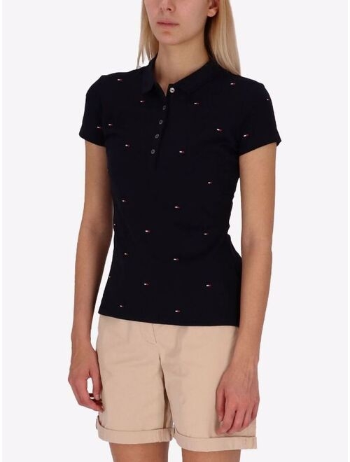 Tommy Hilfiger flag-embroidered polo shirt