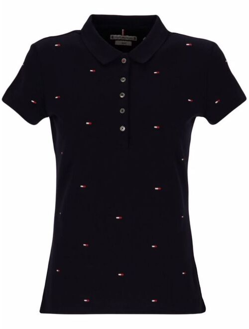 Tommy Hilfiger flag-embroidered polo shirt