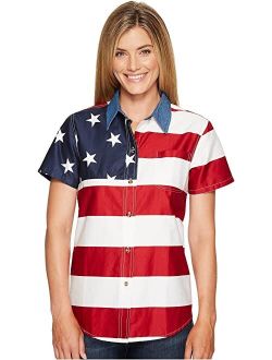 S/S Stars and Stripes Pieced Flag