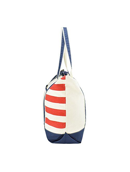 DALIX Flag Tote Bag USA American Pride Star Spangled Stars Stripes Shopping Grocery Bag