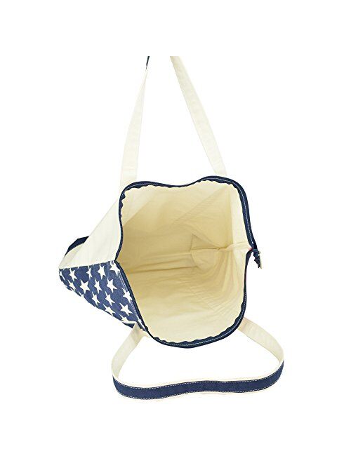 DALIX Flag Tote Bag USA American Pride Star Spangled Stars Stripes Shopping Grocery Bag