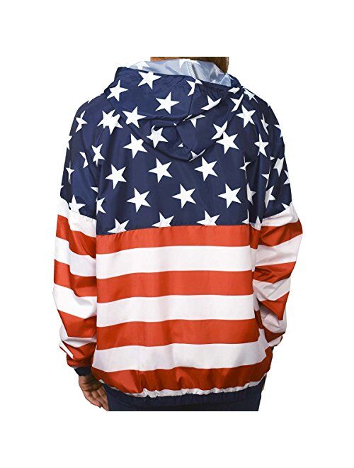 American Summer Women Full Zipper Patriotic Hoodie Jacket